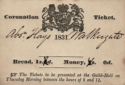 Absalom's coronation ticket