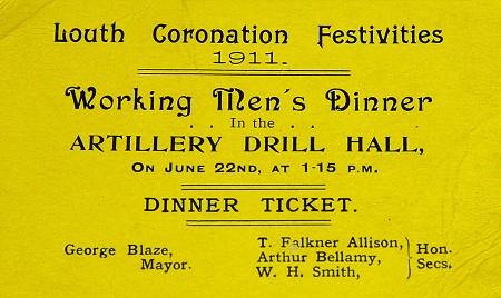 Ticket for men’s dinner.