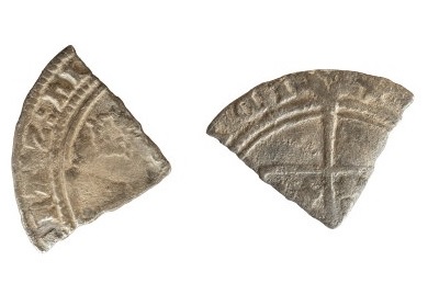 The coin fragment, both sides