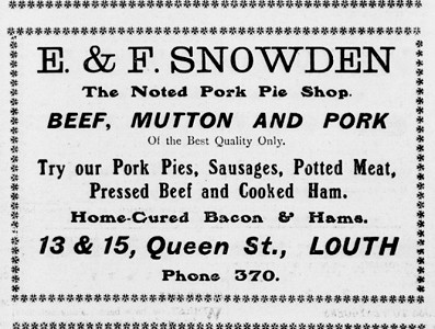 Advert from 1937, Louth Advertiser
