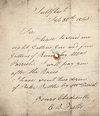 Note from C B Fields