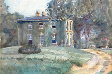 Painting of The Hill, home of the Allison family of Louth