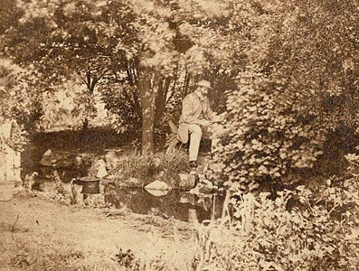 W T Kime in his garden